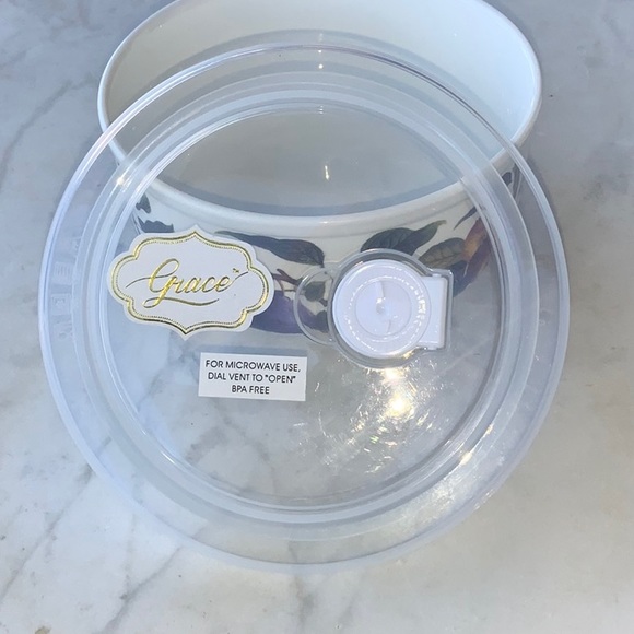 GRACE’S TEAWARE HARVEST CONTAINER BOWL NEW 26 OZ  FRUIT GREEN 6 IN PORCELAIN - Picture 6 of 7